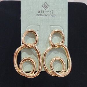 🔹️Atterri🔹️ Gold-Tone Loop Swirl Statement   Earrings